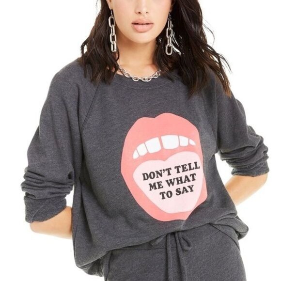 NWT Wildfox Don't Tell Me What To Say Sommers Sweatshirt‎ Size XS - Picture 1 of 9